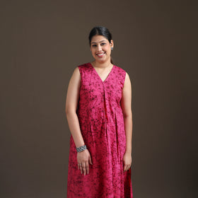 Hand Batik Print Cotton Straight Kurta with Palazzo Set for women 12