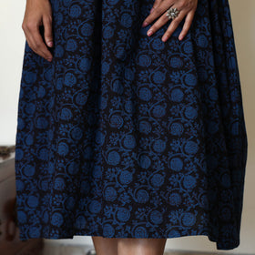 Black - Bagh Hand Block Printed Cotton Dress
