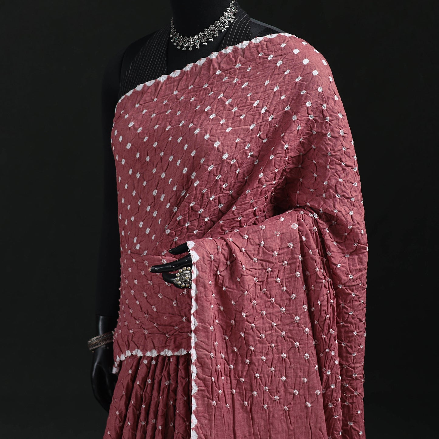 Kutch Bandhani Tie-Dye Cotton Saree 38