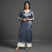 embroidery silk kurta