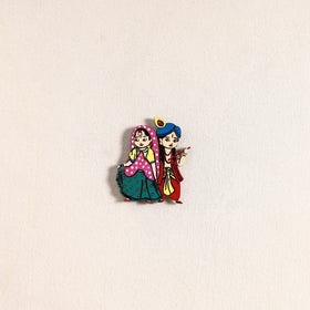 Radha Krishna Couple Handpainted Fridge Magnet 46