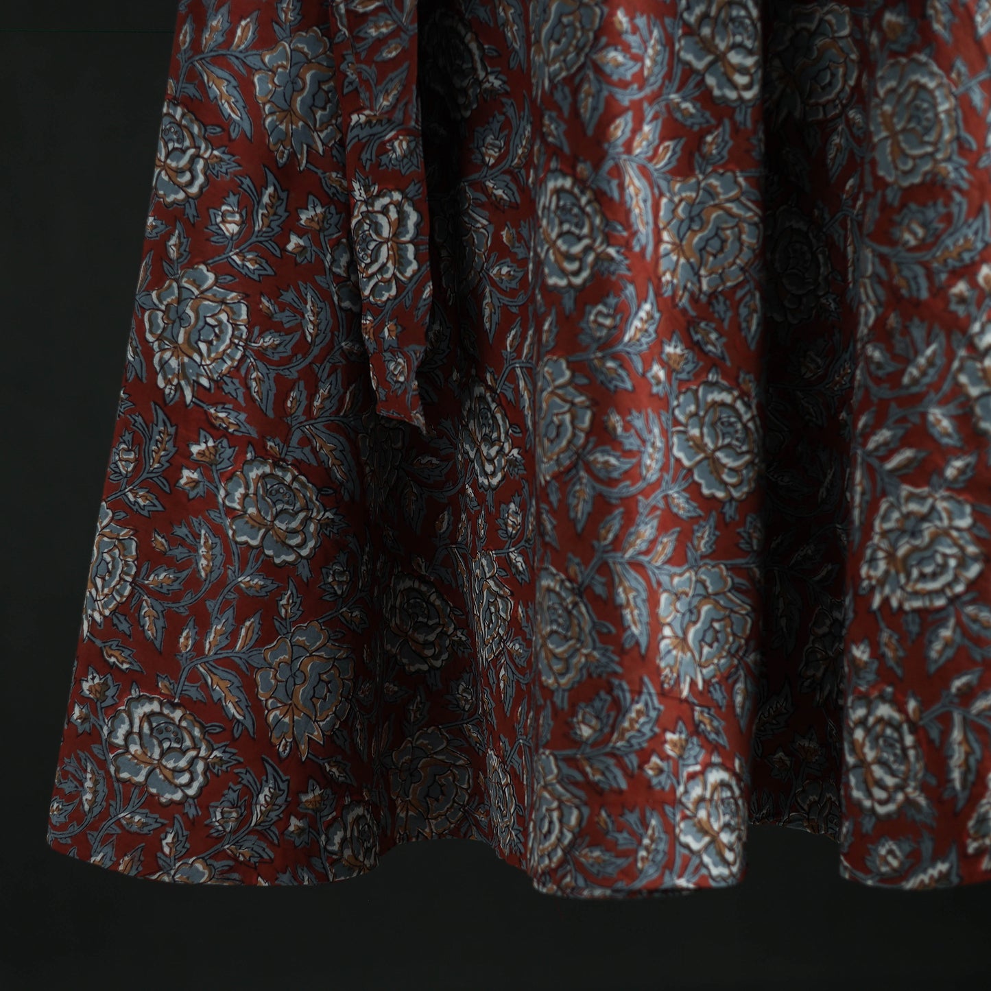 Bagru Hand Block Print Cotton Wrap Around Skirt 08