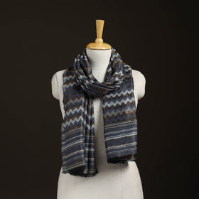 Zig Zag Zari Weave Fine Wool Stole for Women 99