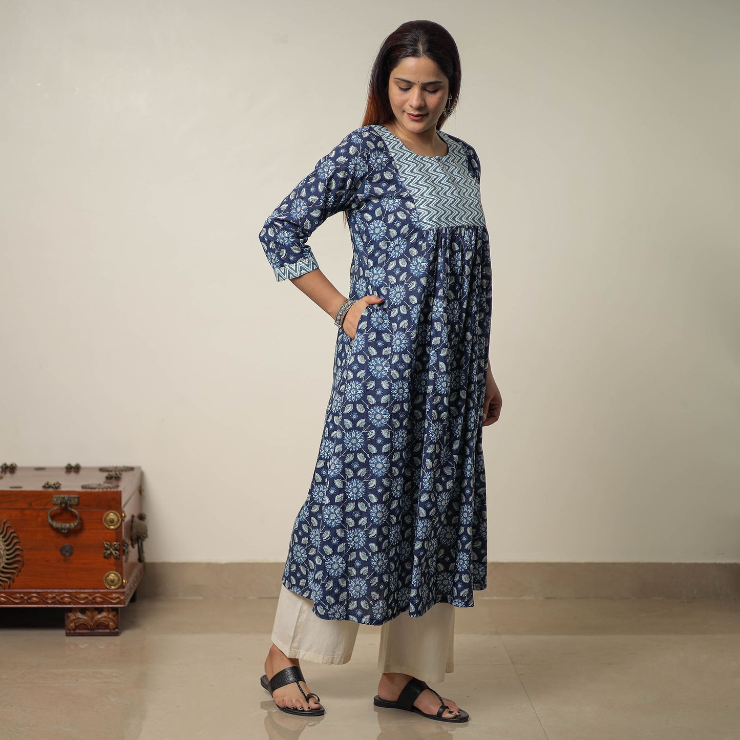 sanganeri printed kurta