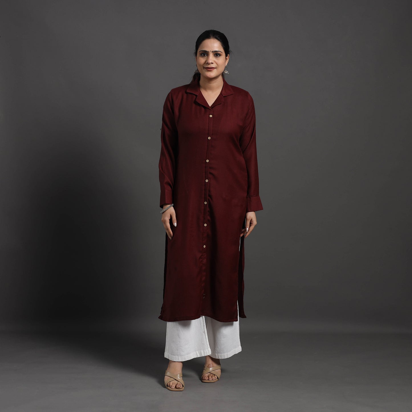 Adira Plain Merino Woolen Kurta