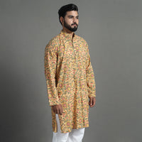 Block Print Cotton Sanganeri Kurta for Men (Long) 17