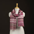 Zig Zag Zari Weave Fine Wool Stole for Women 100