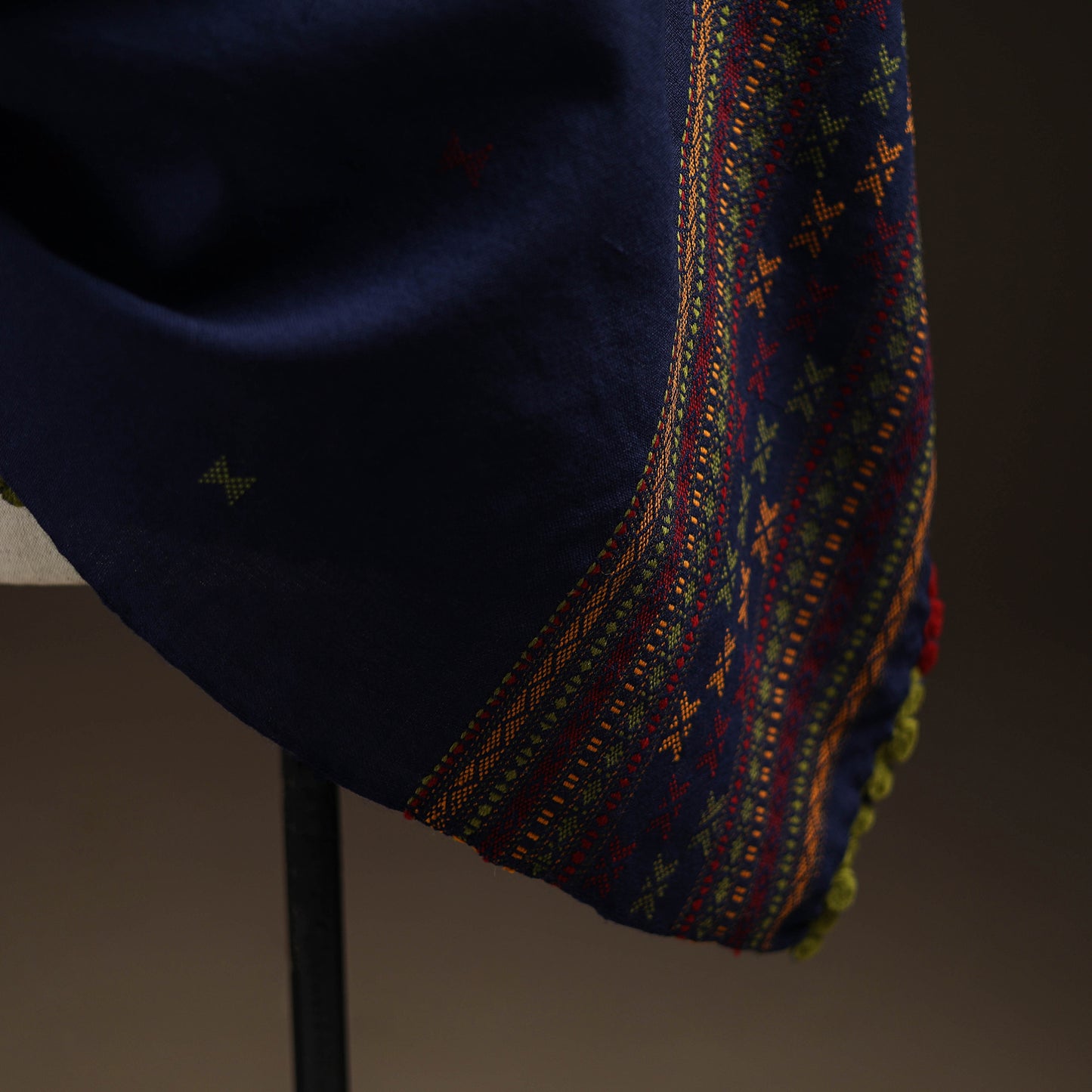 Kutch Bhujodi Handwoven Merino Wool Dhabla Shawl 32