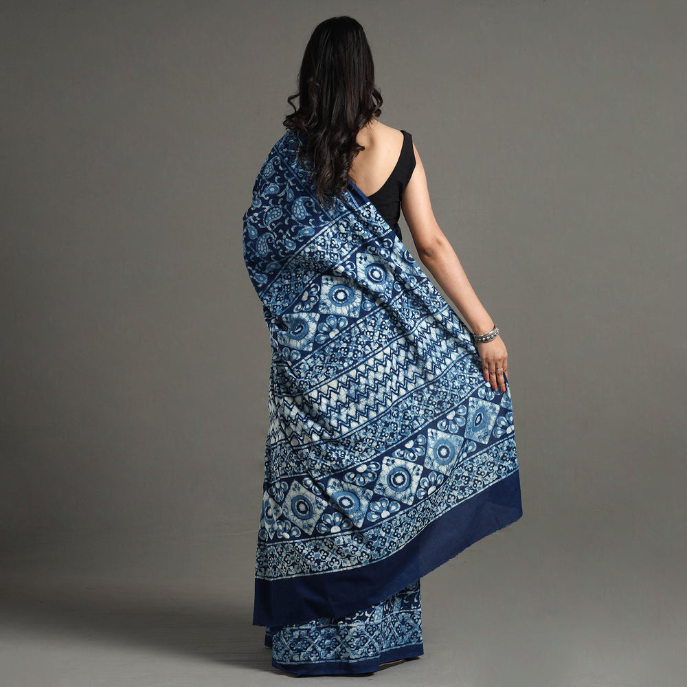 block printed saree