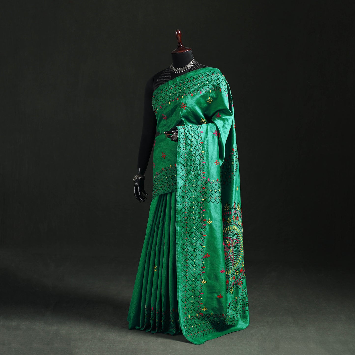 Hand Embroidered Silk Saree 62