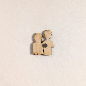 Bengali Couple Handpainted Fridge Magnet 47