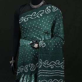 Kutch Bandhani Tie-Dye Cotton Saree 17