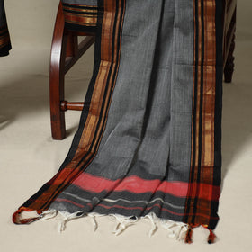 Grey 3pc Cotton Unstitched Dharwad Dress Material