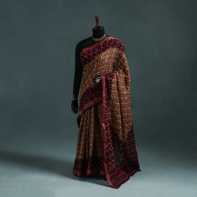 Kutch Tie-Dye Bandhani Cotton Saree with Blouse Piece 05