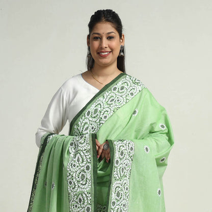 Bengal Kantha Hand Embroidery Cotton Handloom Dupatta 20