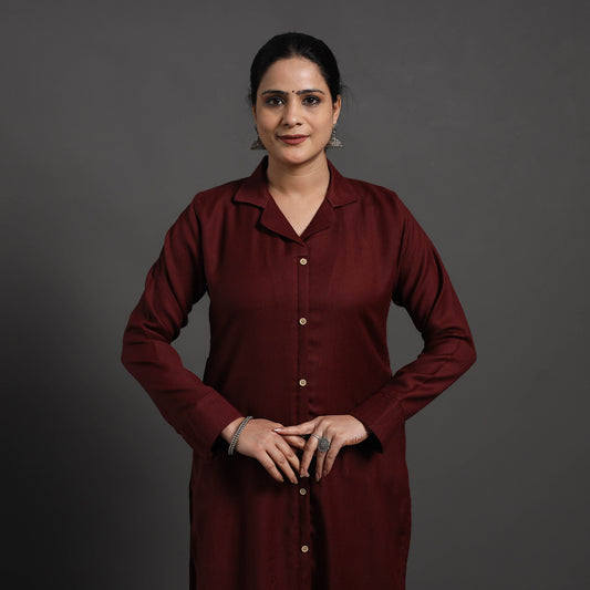 Adira Plain Merino Woolen Kurta