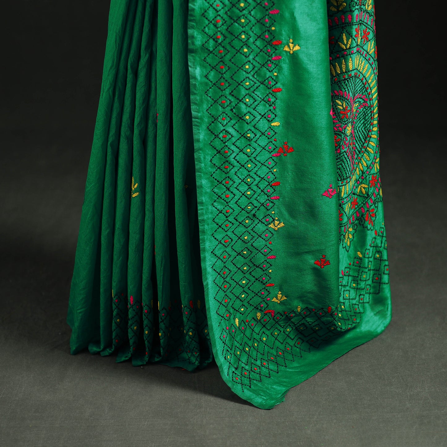 Hand Embroidered Silk Saree 62