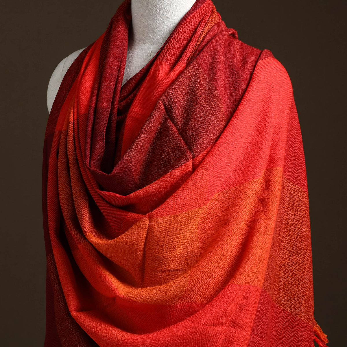Kumaun Handwoven Pure Merino Wool Shawl 01