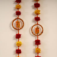 Chakra Ganesha - Handmade Felt & Beadwork Wall Hanging (set of 2)