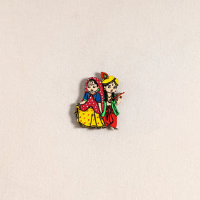 Radha Krishna Couple Handpainted Fridge Magnet 49