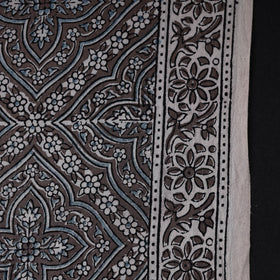  Natural Dyed Cotton Bagh Print Brown Fabric 