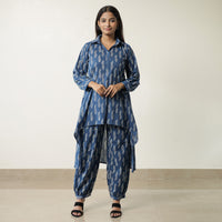 Blue - Indigo Hand Block Printed Cotton Co-Ord Set 13