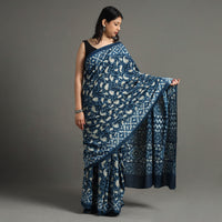 block printed saree