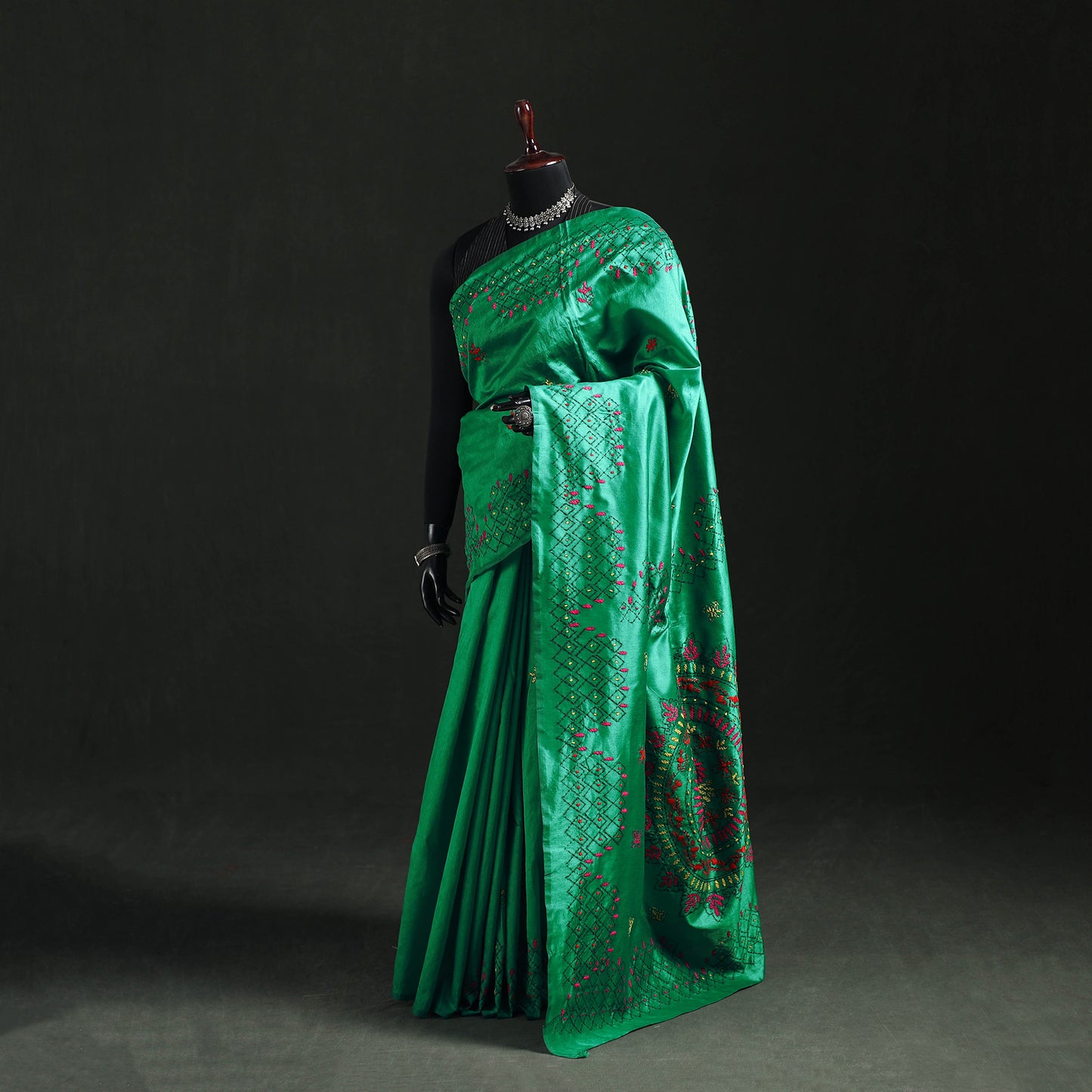 Hand Embroidered Silk Saree 63