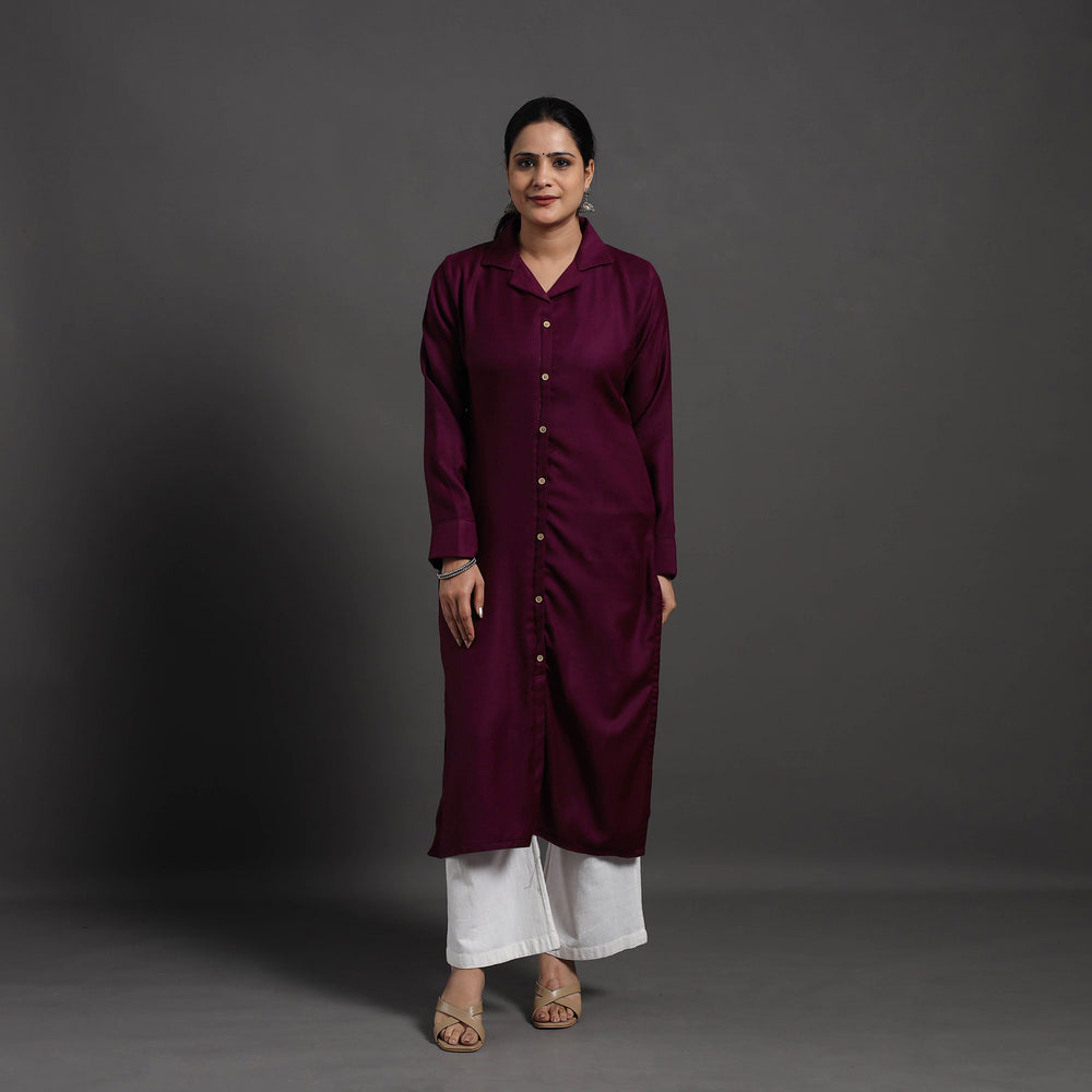 Manvi Plain Merino Woolen Kurta