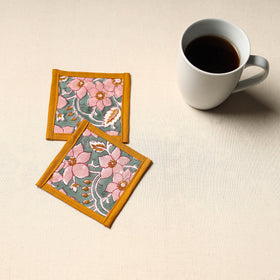 Grey Handmade Cotton Coasters (Set of 2)