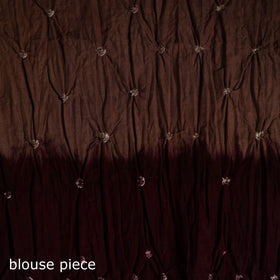Kutch Tie-Dye Bandhani Cotton Saree with Blouse Piece 05
