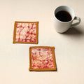 Brown Handmade Cotton Coasters (Set of 2)