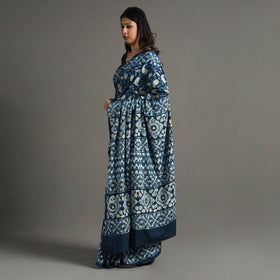  Pipad Hand Block Printed Cotton Saree 