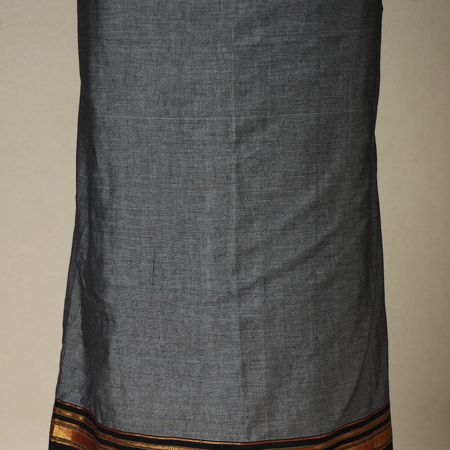 Grey 3pc Cotton Unstitched Dharwad Dress Material