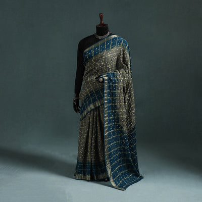 Kutch Tie-Dye Bandhani Cotton Saree with Blouse Piece 06