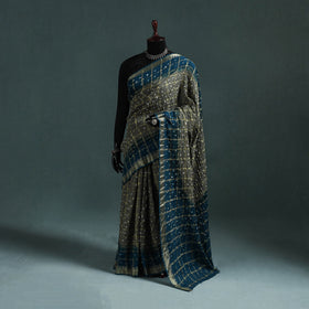 Kutch Tie-Dye Bandhani Cotton Saree with Blouse Piece 06