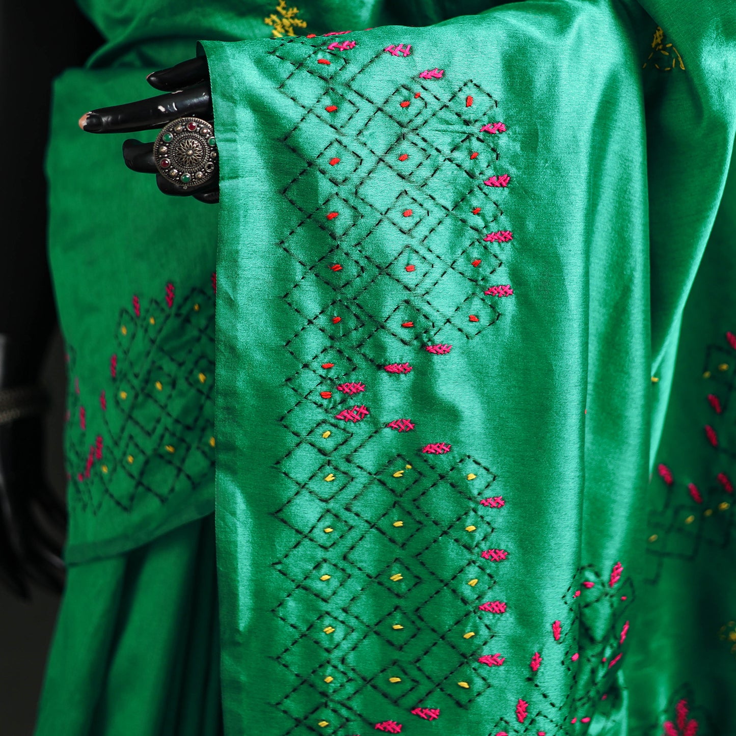 Hand Embroidered Silk Saree 63