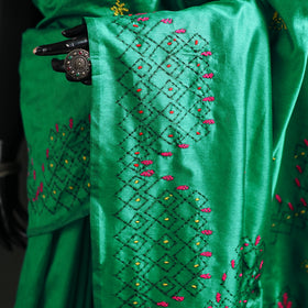 Hand Embroidered Silk Saree 63