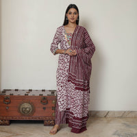 Batik Kurta with Palazzo & Dupatta Set