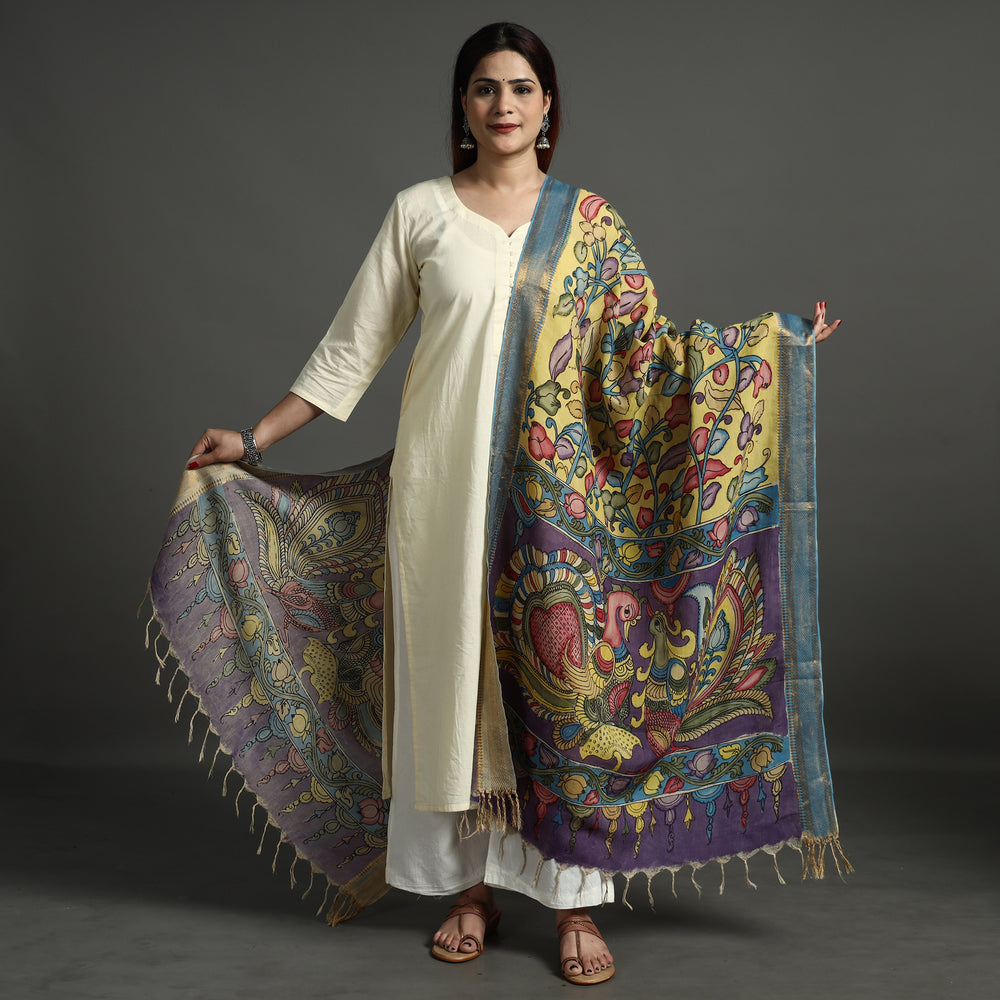 Kalamkari Handpainted Dupatta