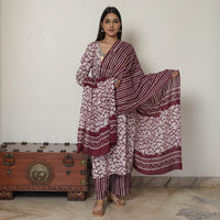 Batik Kurta with Palazzo & Dupatta Set