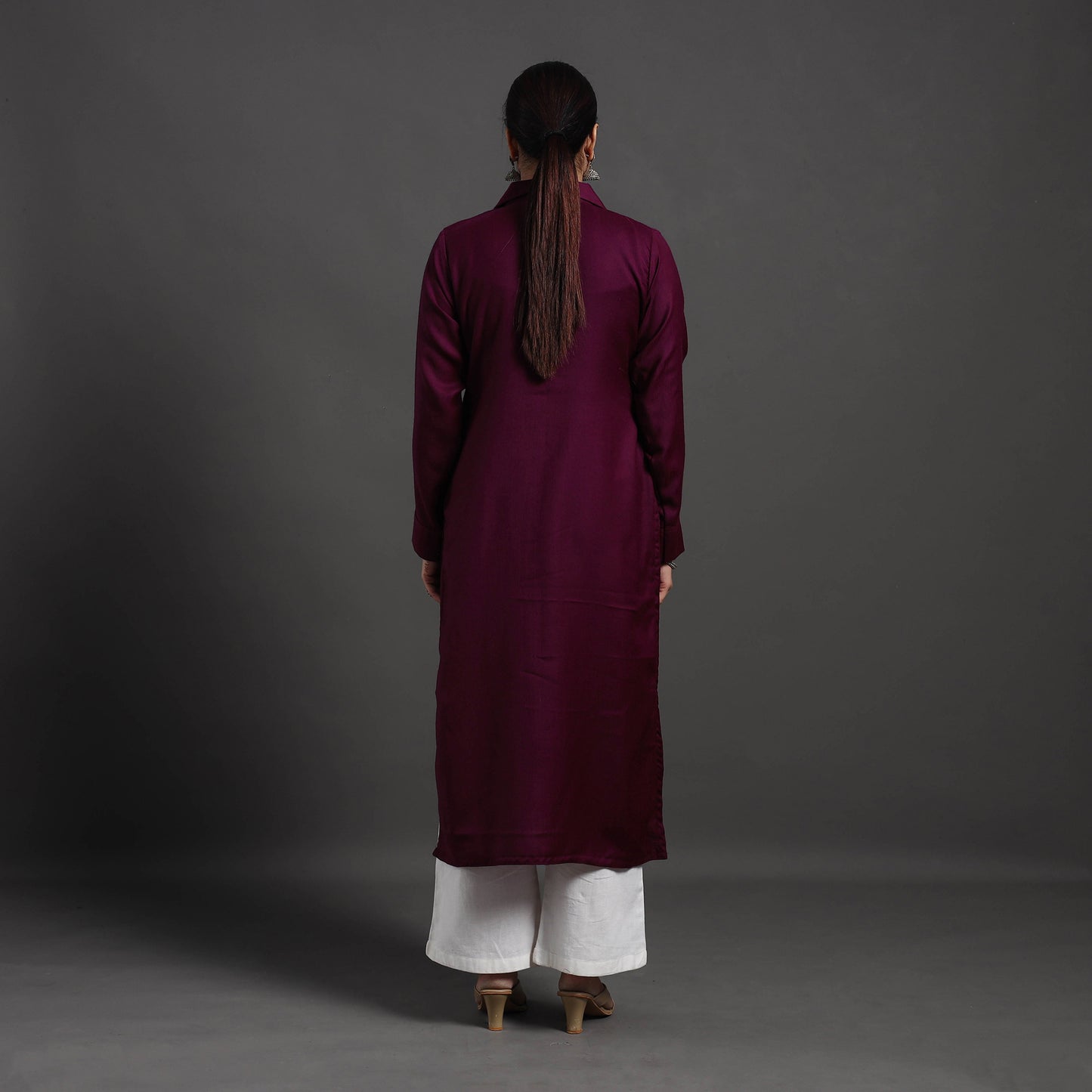 Manvi Plain Merino Woolen Kurta