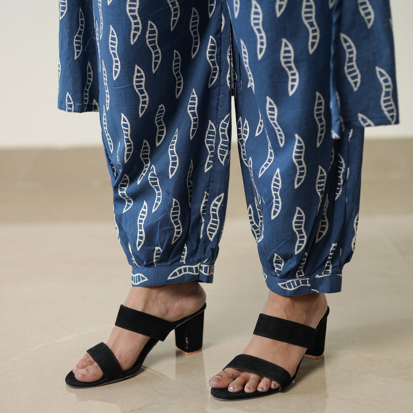 Blue - Indigo Hand Block Printed Cotton Co-Ord Set 13