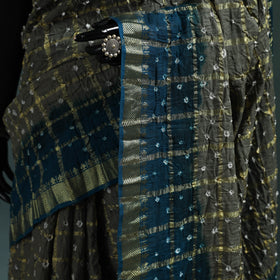 Kutch Tie-Dye Bandhani Cotton Saree with Blouse Piece 06