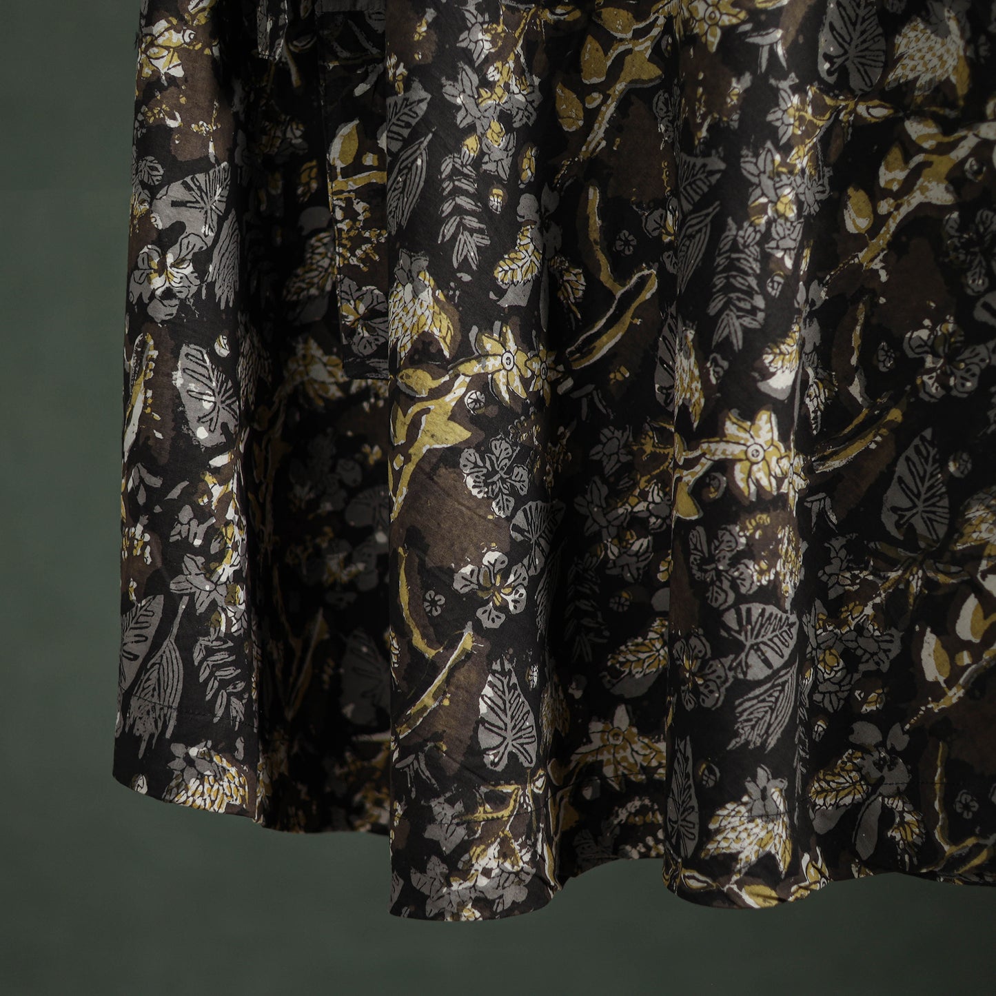 Bagru Hand Block Print Natural Dyed Cotton Wrap Around Skirt 14