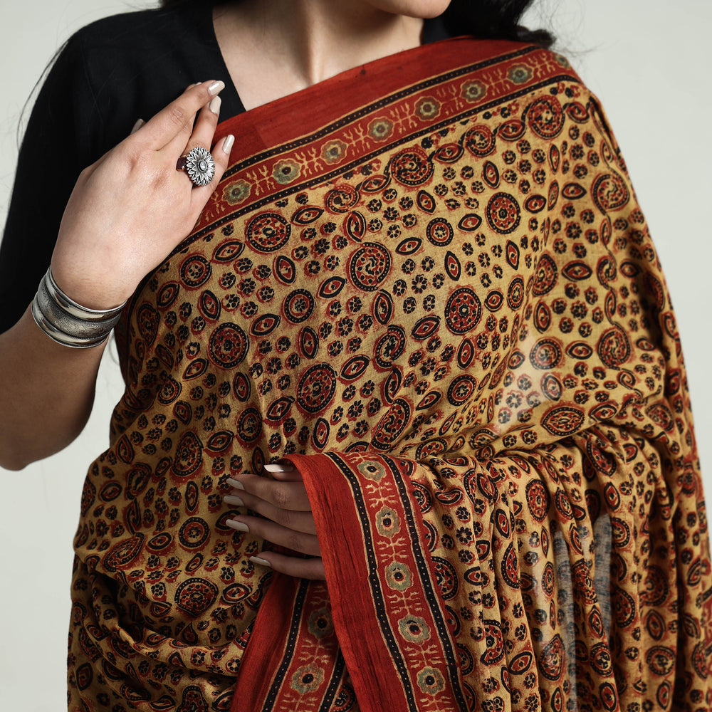 ajrakh saree