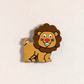 Lion Handpainted Fridge Magnet 52