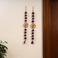 Chakra Ganesha - Handmade Felt & Beadwork Wall Hanging (set of 2)