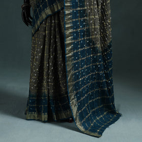 Kutch Tie-Dye Bandhani Cotton Saree with Blouse Piece 06