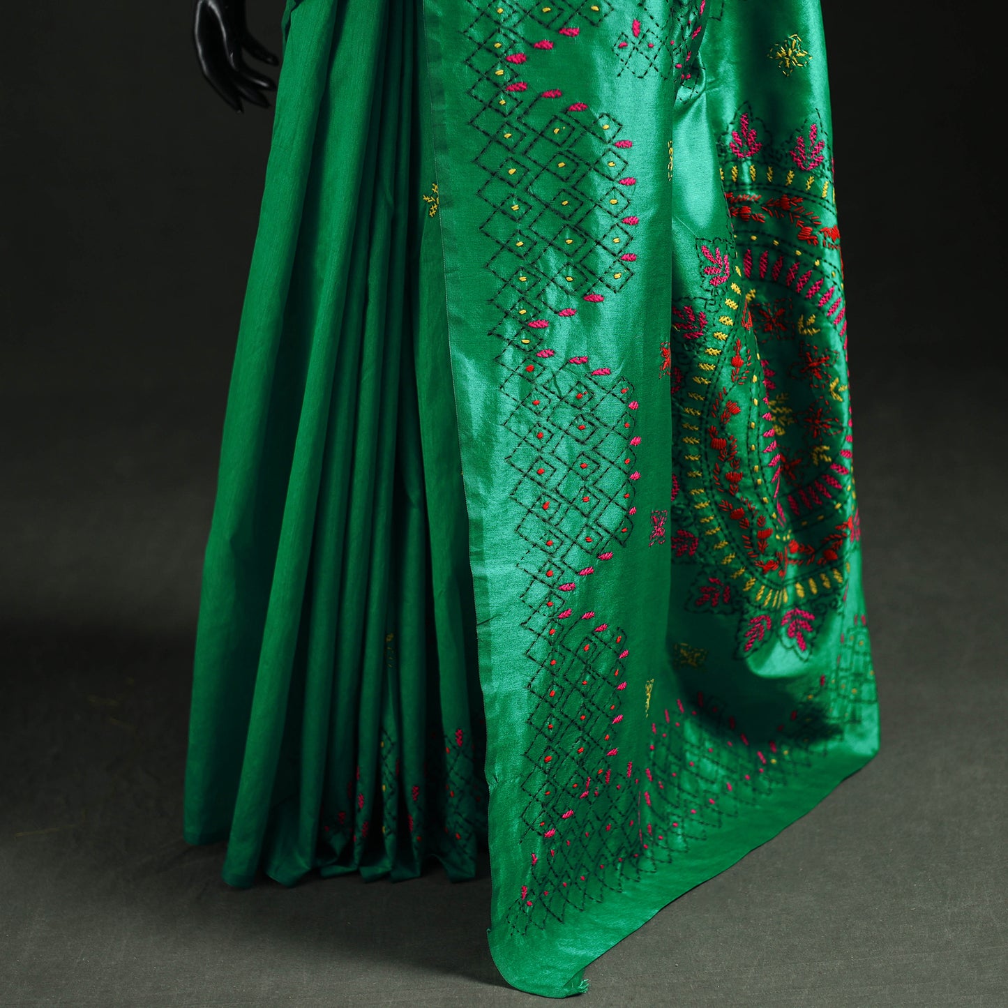 Hand Embroidered Silk Saree 63